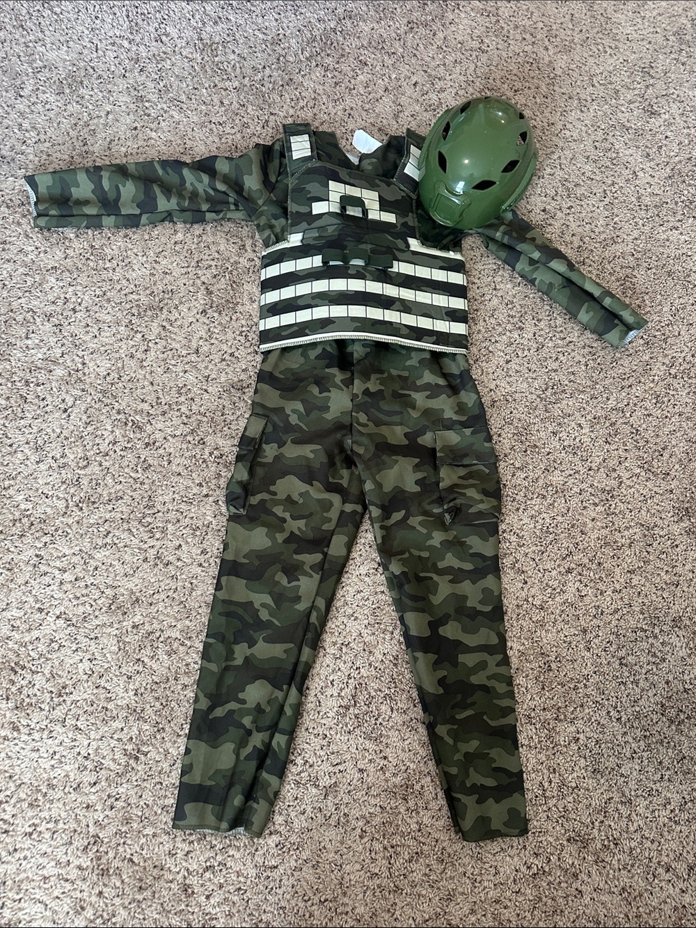 Camo Tactical Kids Costume Set - Green, small